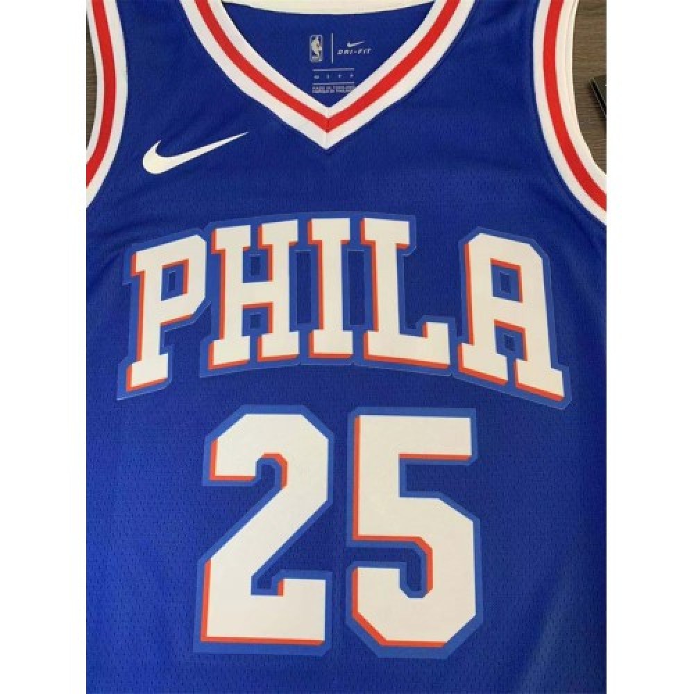 Men's Philadelphia 76ers Ben Simmons #25 Blue Swingman Jersey - Icon Edition-Pro Kit Vault | Brand New 26/27 Sports Jerseys